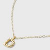 14K Gold Dipped Twisted Bubble Initial Necklace - A New Day™ Gold - 4 of 4