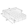 TiramisuBest Loveseats Sofa Bed with Pull-out Bed,Adjsutable Back-Blue - 4 of 4