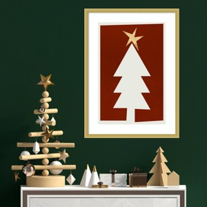 Amanti Art 19"x25" Oh Silent Night by Kubistika Wood Framed Wall Art Print - 1 of 4