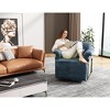 Lyngins Modern Upholstered Single Sofa Swivel Chair with Gold Metal Legs,Square Accent Armchair for Bedroom,Office - 3 of 4