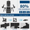 homfan Rocking Adirondack Chairs, Folding Adirondack Rocking Chair With Footrest,  With Retractable Ottoman and Cup Holder - 3 of 4