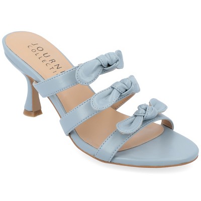 Journee Collection Womens Kristina Kitten Heel Slip On Open Toe Pumps