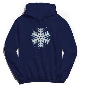 Rerun Island Men's Christmas Snowflake Long Sleeve Graphic Cotton Hoodie