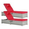 Okak Outdoor Lounge Chairs Set of 2 with Storage,Beach Rattan Outdoor Chaise Lounge for Patio,Beach,Yard - 4 of 4