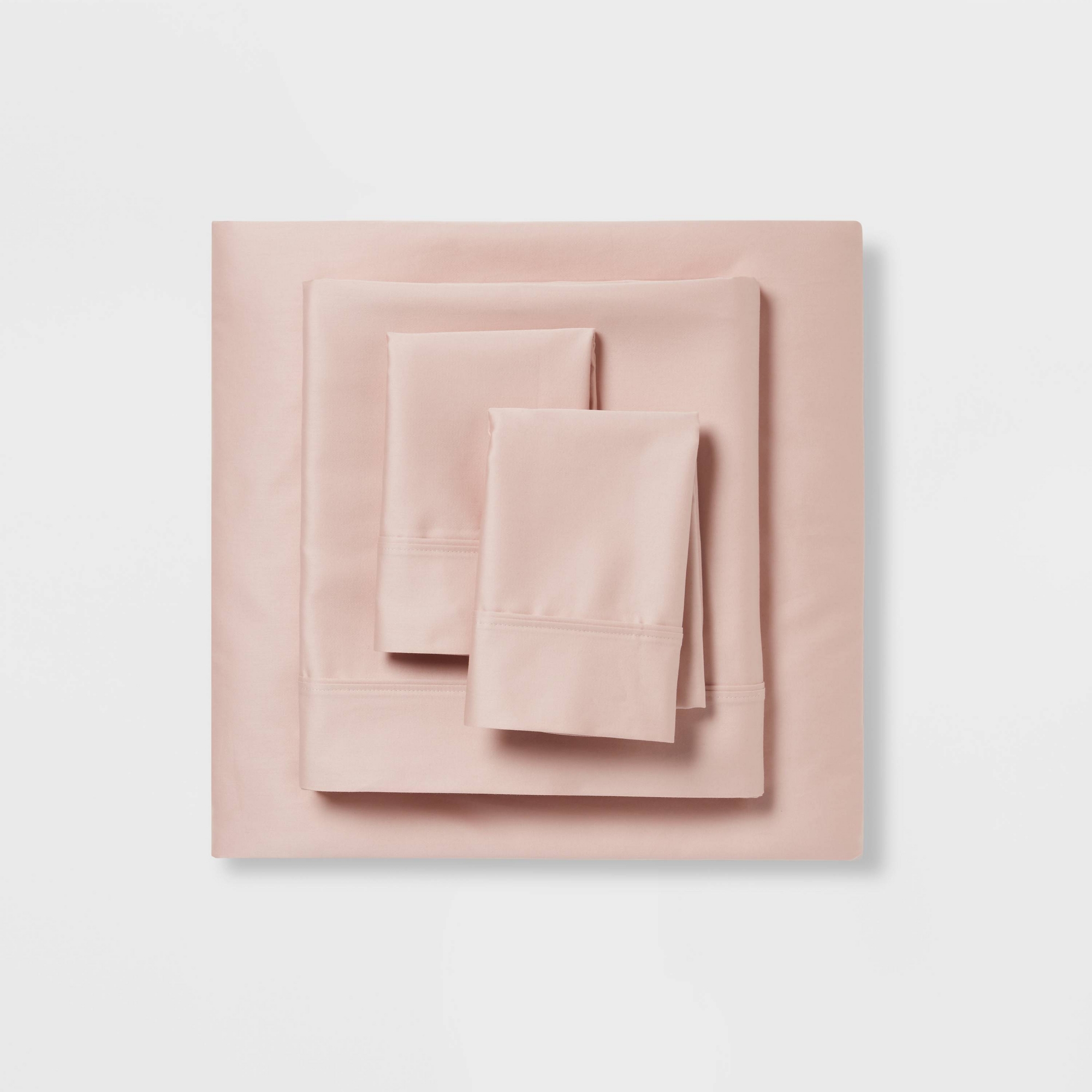 King Solid Performance 400 Thread Count Sheet Set Blush - Threshold™