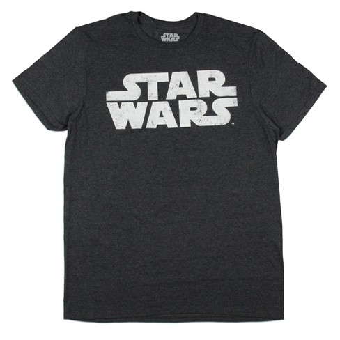 Seven Times Six Star Wars Men's Simple Logo Adult Charcoal Heather Short Sleeve T-Shirt Grey - image 1 of 3