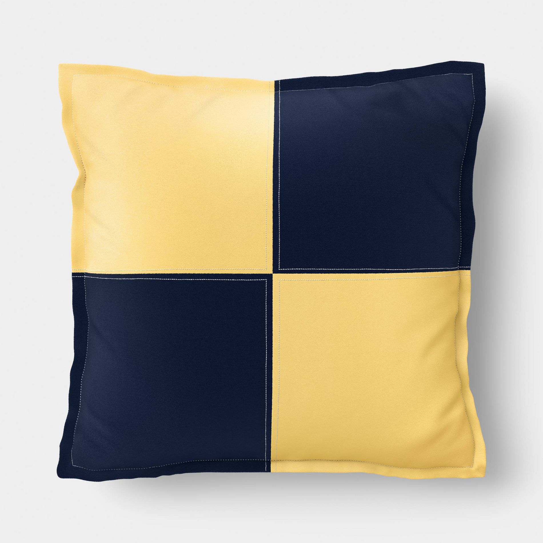 Square Nautical Flag Patchwork Indoor Throw Pillow Blue/Ivory - Room Essentials™