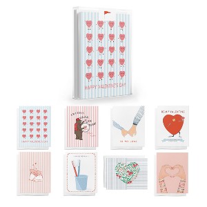 8ct. Assorted Valentine's Day Friendship Greeting Card Pack Sets by Ramus & Co - 1 of 4