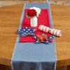 The Lakeside Collection Set of 4 Stars and Stripes Melamine Plates - Salad - 2 of 3