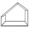 Twin Size Wooden House Bed, Tent-shaped Floor Bed, Fun Playhouse Bed Frames, House Bed Frame With Roof, For Kids Girls & Boys Home Bedroom - 2 of 4