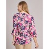 Jones New York Plus Size V-Neck Print Tie-Sleeve Blouse - 3 of 3