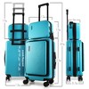 TravelArim 22" Airline Approved Hard-shell Carry On Luggage with Attachable Cosmetic Case - 2 of 4