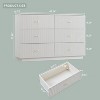SinCiDo 6 Drawer Fluted Dresser, 47" Wide Wood Chest of Drawers with Deep Storage, Modern Storage Organizer for Bedroom, Living Room - 4 of 4
