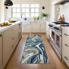 Washable Abstract Runner Rug, Non-Slip Stain-Resistant Carpet for Hallway Kitchen Bedroom Entryway Bathroom - 2 of 4