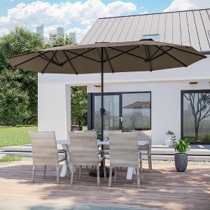 Sonkuki 13 x 7.2Ft Double-Sided Patio Umbrella with Large Canopy Outdoor Table Umbrella for Garden, deck and pool - 1 of 4