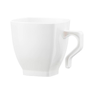 Smarty Had A Party 8 oz. White Square Plastic Coffee Mugs (192 Mugs) - 1 of 4