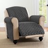Collections Etc Reversible Spill Resistant Quilted Furniture Protector Cover with Ties - Covers Seat Bottom, Seat Back and 2 Seat Arms - 2 of 4