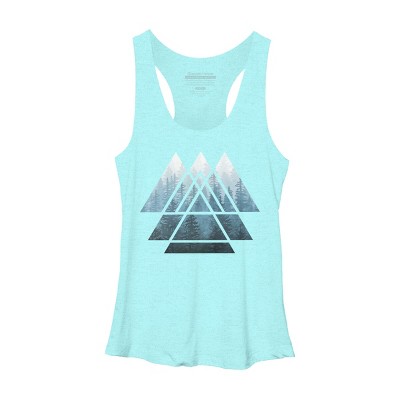 Women's Design By Humans Misty Forest Sacred Geometry By Maryedenoa Racerback Tank Top