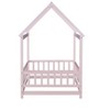 Kumasinova Twin/Full Size House Bed Frame,Toddler Floor Platform Bed with Roof Frame and Guardrails,Montessori Floor Bed for Kids,Adults,Teens - 4 of 4