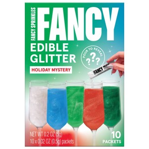 Fancy Sprinkles Mystery Holiday Edible Glitter Packets - 10ct/0.02oz - 1 of 4