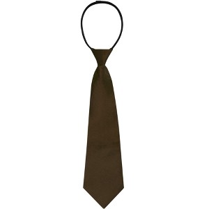 Allegra K Men's Pre Tied Formal Casual Zipper Solid Color Adjustable 8cm-wide Tie - 1 of 4