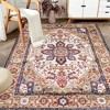 Kumasinova Vintage Boho Area Rug, Washable Rug with Floral Pattern, Faux Cashmere Living Room Rug, Non-Slip Rugs, Stain-Resistant Door Mat - 2 of 4