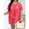 Women's Swimsuit Beach Cover Up Lace Bikini Beachwear Plus Size Beach Bikini See Through Swimwear - 4 of 4