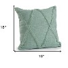 Set of Two  Diamond Cotton Throw Pillow With Fringe - 3 of 4