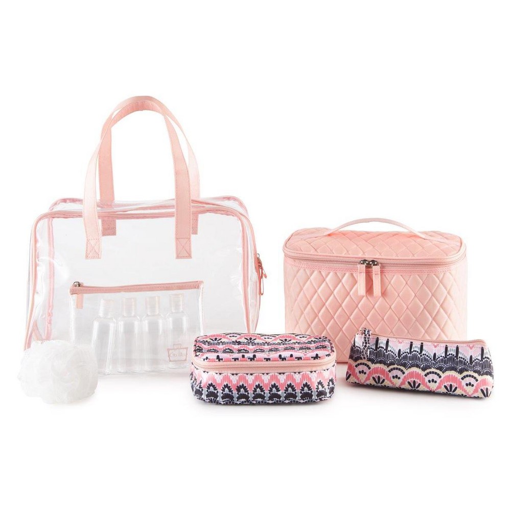 UPC 024099000437 product image for Caboodles Le Sophistique 10pc Bag Set Pink Quilted & Pink Bo Ho | upcitemdb.com