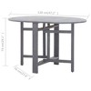 vidaXL Patio Table Gray 47.2"x27.6"x29.1" Solid Acacia Wood - 4 of 4
