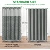No Hook Shower Curtain and Fabric Liner Set, Boho Tufted Striped Shabby Chic Textured Shower Curtain - 2 of 4
