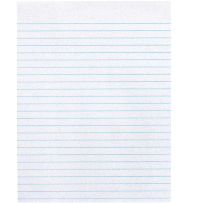 School Smart Composition Paper, No Margin, 8 x 10-1/2 Inches, White, 500 Sheets