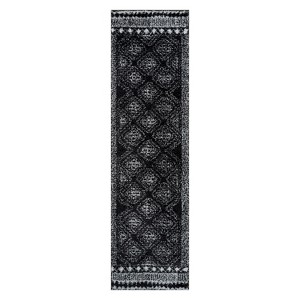 World Rug Gallery Geometric Shag Rug – Ideal for Living Room, Bedroom, or Entryway – White – Medium Pile, Easy to Clean - 1 of 4