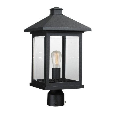 1 Light Outdoor Post Mount Black - Aurora Lighting