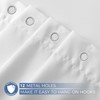 Aoibox Waterproof Fabric Shower Curtain Liner - Soft Cloth Liner with Magnets, Machine Washable & Hotel Quality, White - 2 of 4