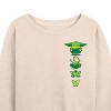 Women's - Star Wars - The Mandalorian Grogu Icons Lightweight French Terry Wide Neck Long Sleeve Graphic Shirt - 2 of 4