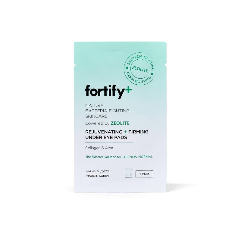 Fortify+ Natural Germ Fighting Skincare Rejuvenating and Firming Under Eye Pads - 5ct/3.7oz, 3 of 12