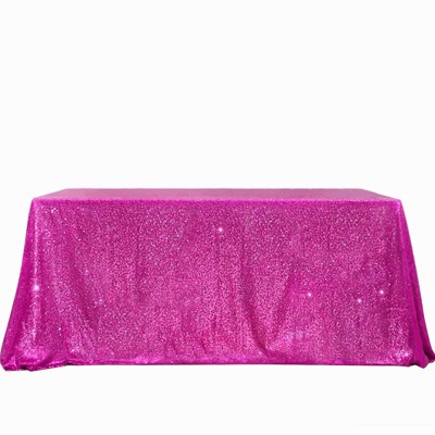 Wikineon Fuchsia Tablecloth 50x50 Inch Square Sequin Tablecloth Candy Sequin Table Linens Glitter Tablecloth Wedding Sequin Tablecloth