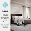 Martha Stewart Queen Corbin Solid Wood Platform Bed Dark Brown - 4 of 4