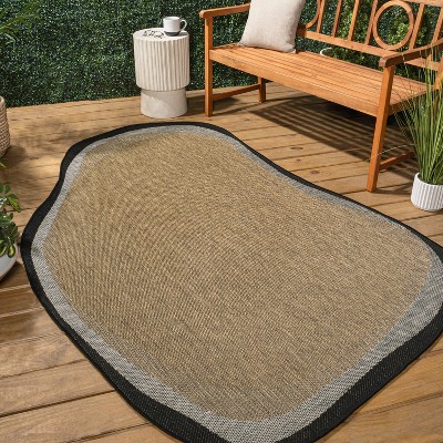 JONATHAN Y Wyatt Modern Rustic Abstract Indoor/Outdoor Shaped Area Rug