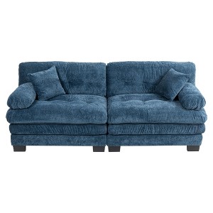 Maliang 84" L Two-seat Sectional Sofa, Modular Deep Seat Sofa, Upholstered Sofa for Small Spaces - 1 of 4