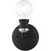 Livex Lighting Lansdale 1 - Light Vanity in  Black/Brushed Nickel - 4 of 4