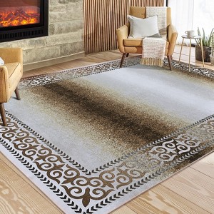 Nasitip Modern Abstract Area Rugs for Living Room Soft Low Pile Non-Sliping, Machine Washable - 1 of 4
