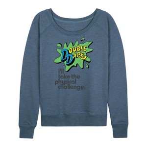 Women's - Double Dare - Official Double Dare Merchandise Lightweight French Terry Wide Neck Long Sleeve Shirt - 1 of 4