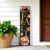 HomeRoots 36" Black Orange And Gold Welcome Autumn Leaves Solid Wood Porch Sign - 2 of 4