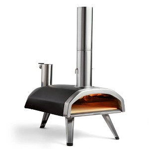 ooni Fyra 12 Inch Portable Powder Coated Steel Hard Wood Pellet Fired Outdoor Countertop Backyard Pizza Oven Ideal for Outdoor Kitchen, Black - 1 of 4