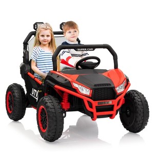 24V Kids Off-Road UTV, 2-Seater Electric Ride On with Remote Control, Bluetooth Audio, Dual Motors, Outdoor Vehicle for Ages 3-8 - 1 of 4
