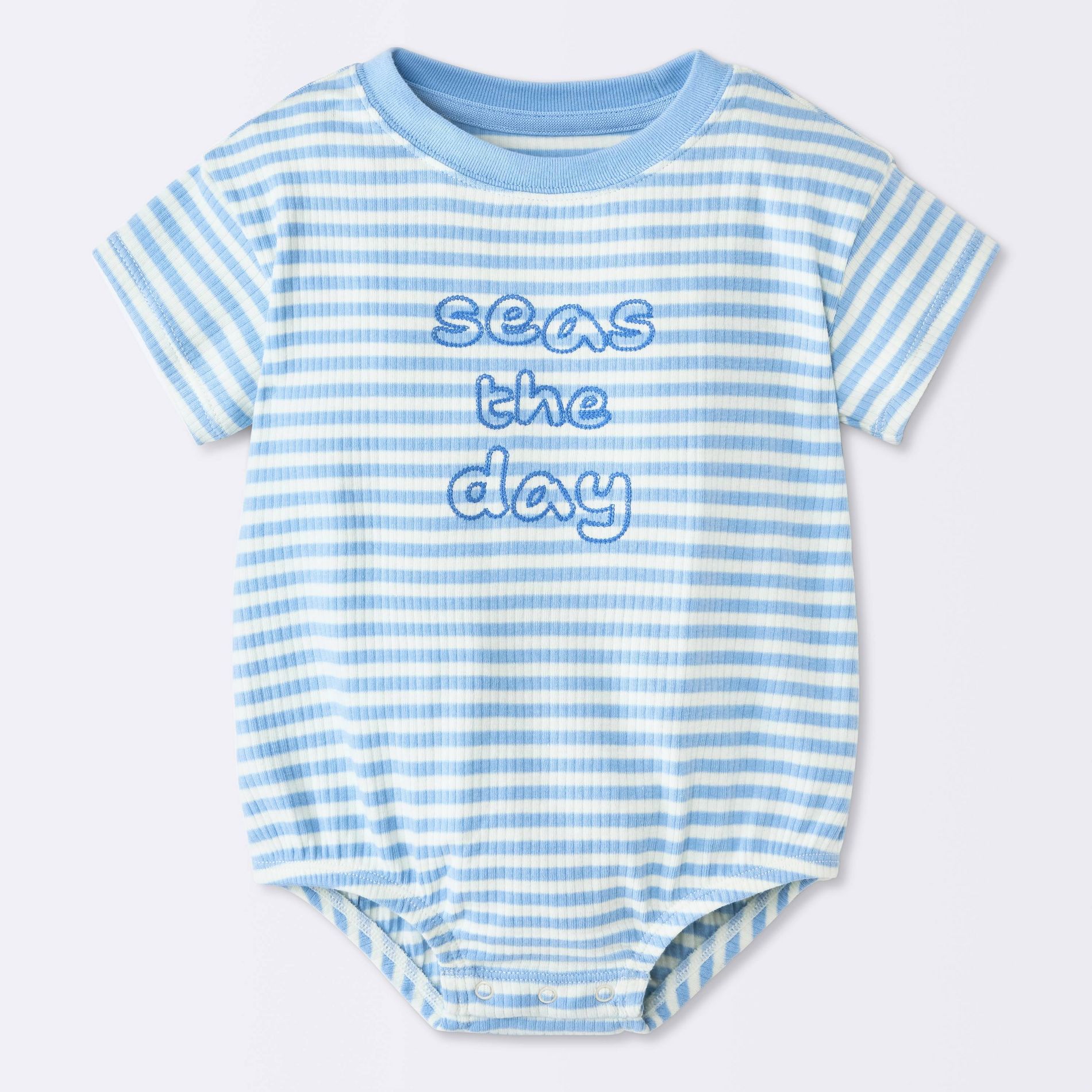 Baby Boys' "Seas The Day" Bubble Romper - Cloud Island™ Blue