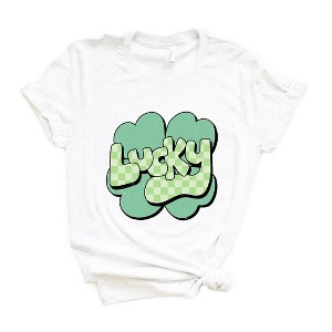 Simply Sage Market Women's Lucky With Clover Short Sleeve Graphic Tee - 1 of 4
