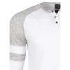 Men's 's Long Sleeve Contrast Stripes Arm T-shirt - ZIMEGO - 2 of 2